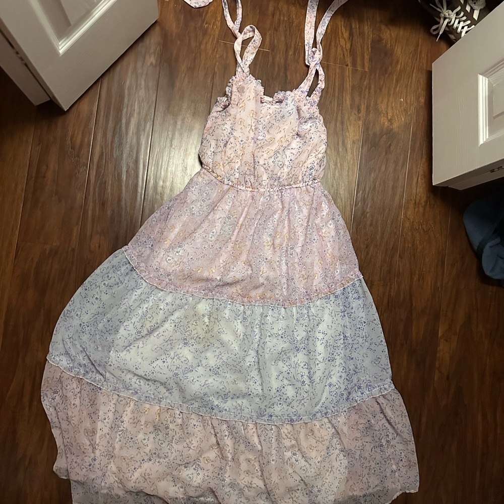 Floral Dress in Pink and blue